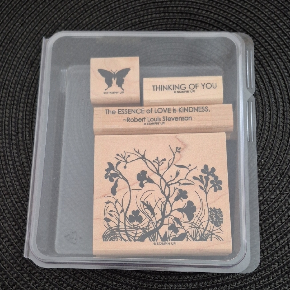 STAMPIN' UP! Retired 2003 'Essence Of Love' Stamp Set, Set of 4 Stamps